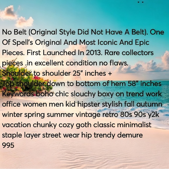 Spell and the Gypsy  Vintage Desert Wanderer Blue Kimono Robe - Picture 8 of 8